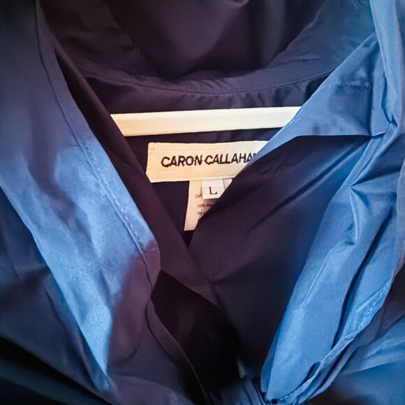 Caron Callahan Alice Top with Matching Triangle Scarf in Navy - Picture 5 of 6